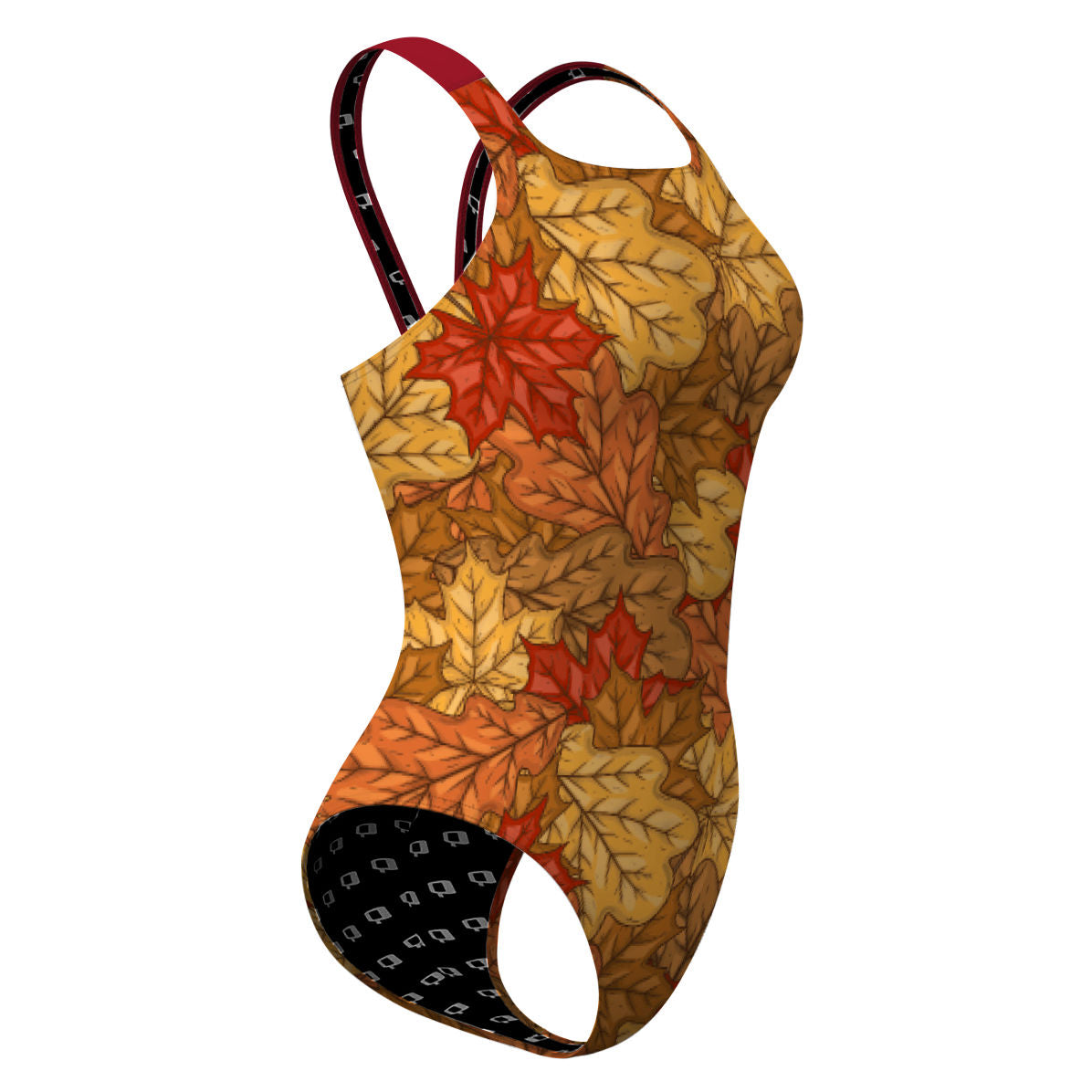 Yellow Leafs Classic Strap Swimsuit