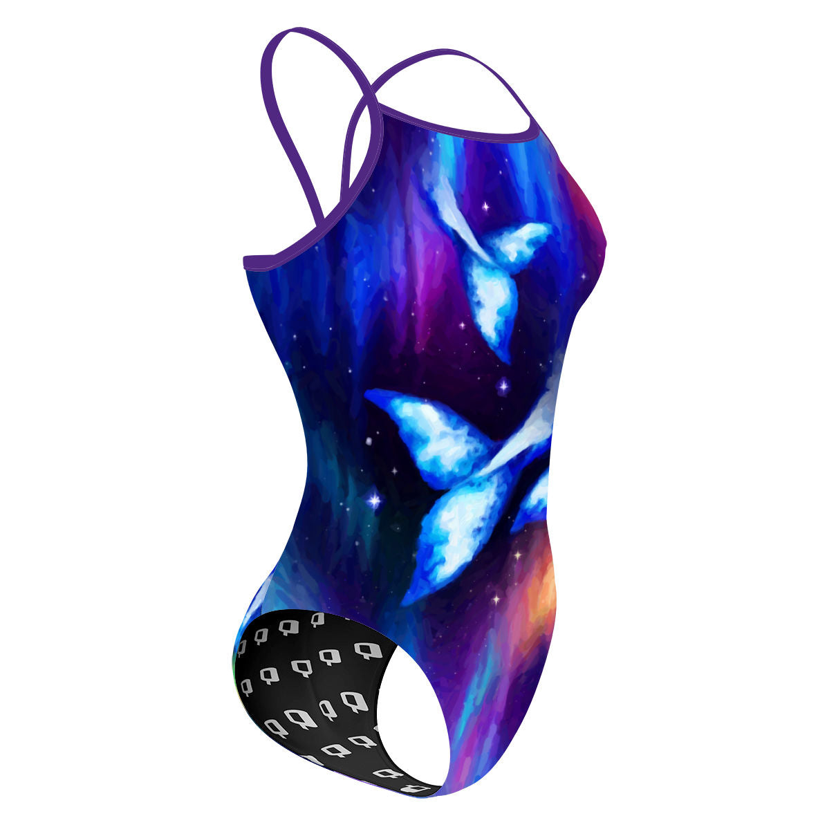 Whale Tail Borealis - Sunback Tank Swimsuit