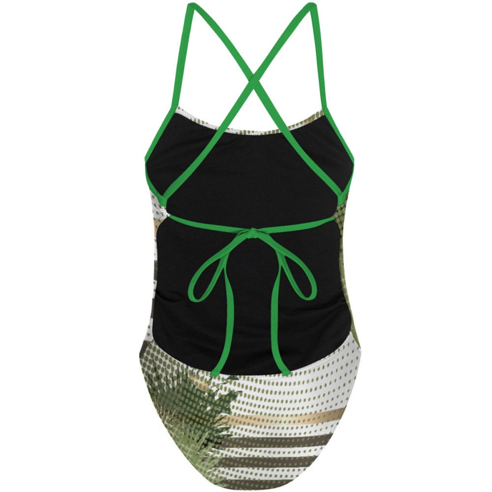 Forest - Tieback One Piece Swimsuit