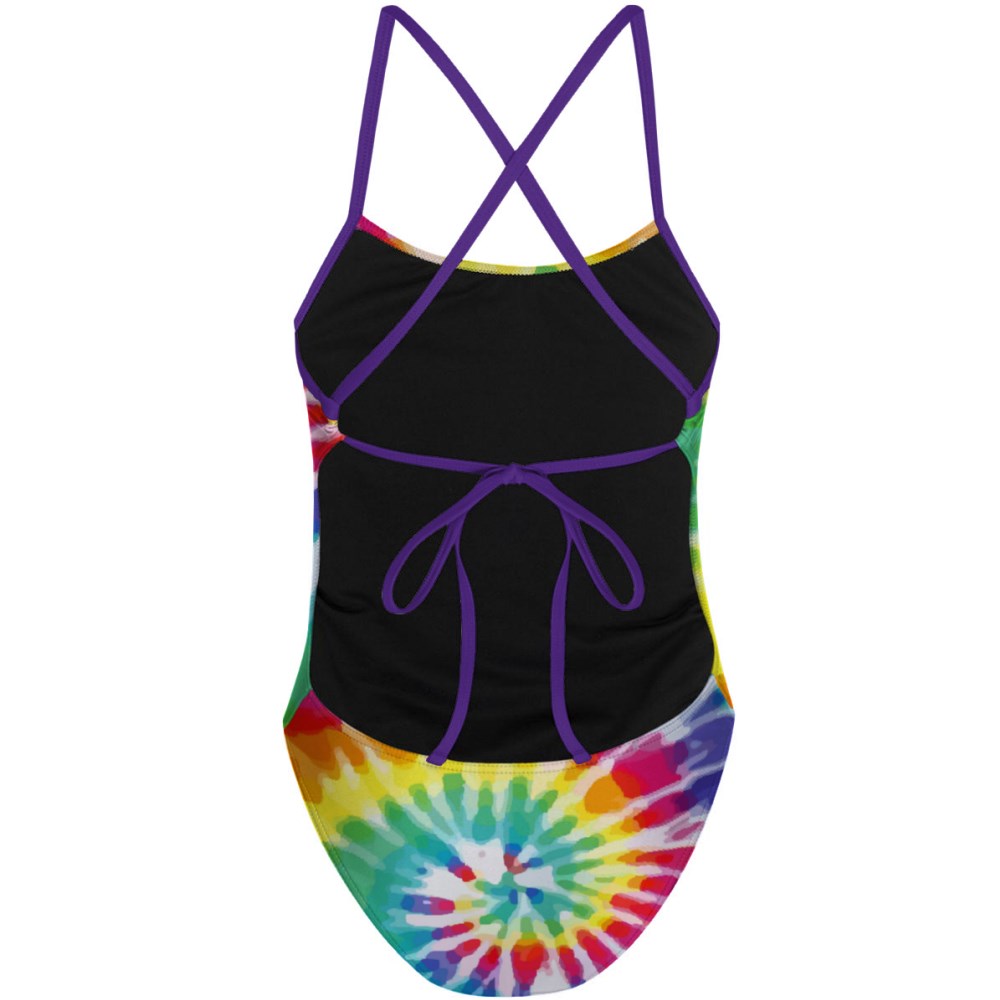 Tie Dye Colors - Tieback One Piece Swimsuit