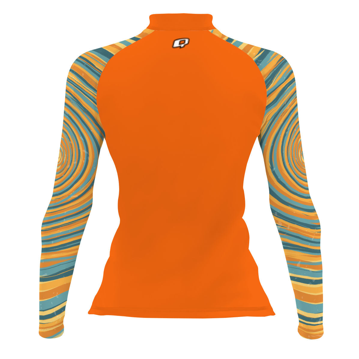 Blue and Yellow Sunset - Women's Surf UPF50+ Long Sleeve Rash Guard