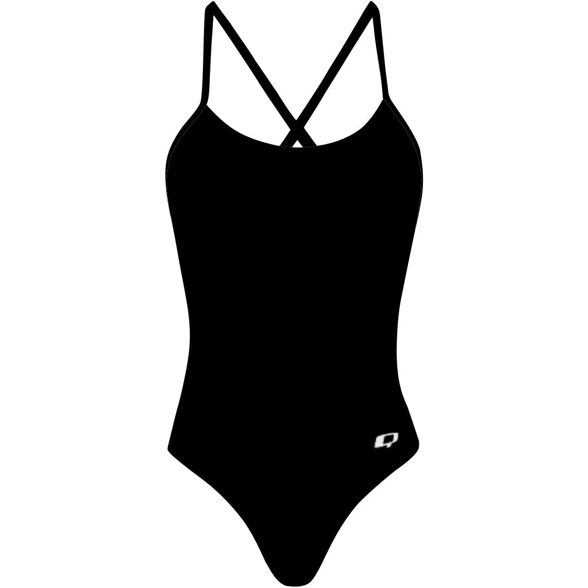 Black Solid - Tieback One Piece