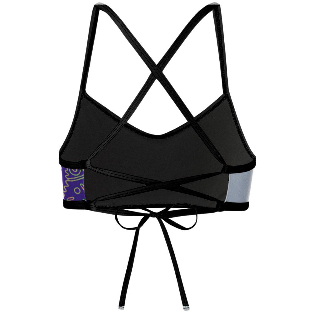Purple Mandala Ciara Tieback Bikini Top