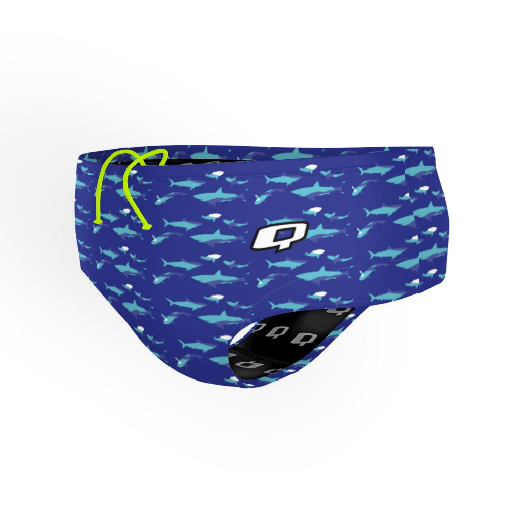 Shark Blue Classic Brief Swimsuit