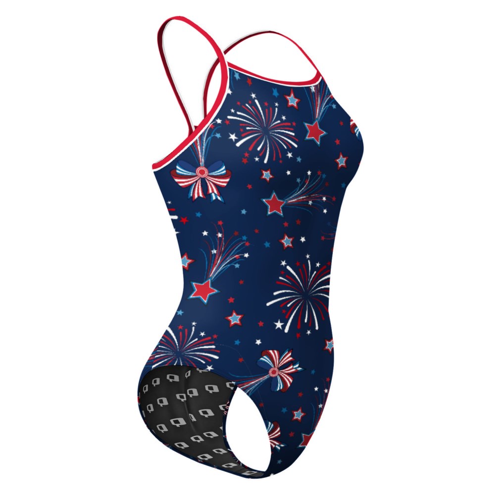 Fireworks Skinny Strap Swimsuit