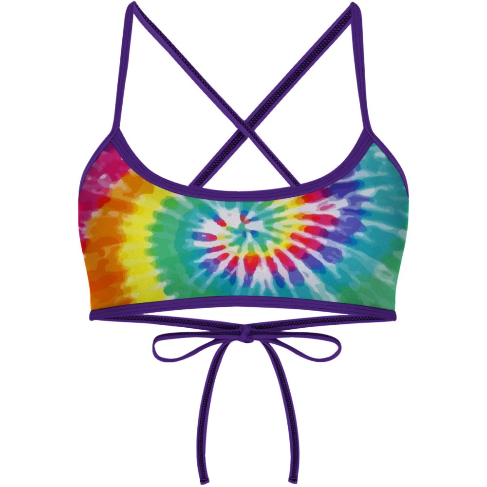Tie Dye Colors Ciara Tieback Bikini Top
