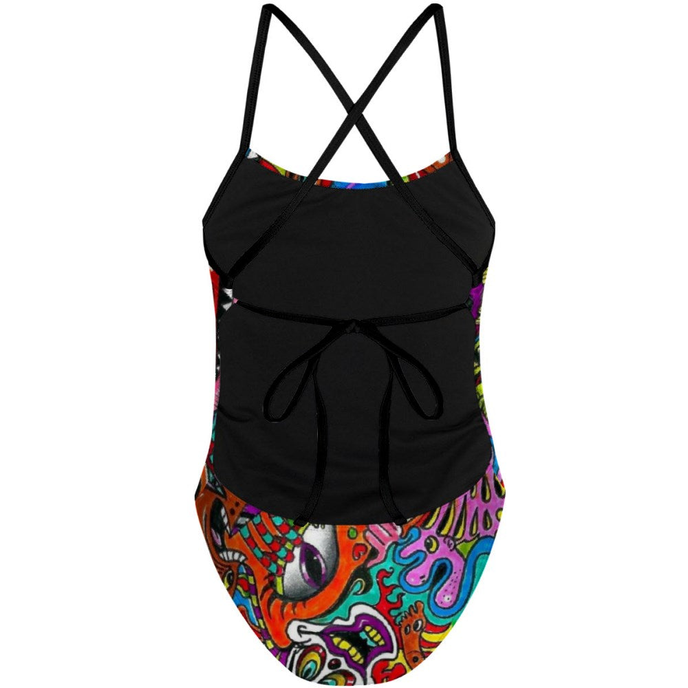 Trippy Hippie - Tieback One Piece Swimsuit