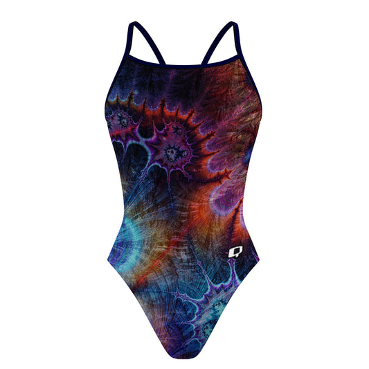 Psychedelic Tye Dye - Sunback Tank Swimsuit