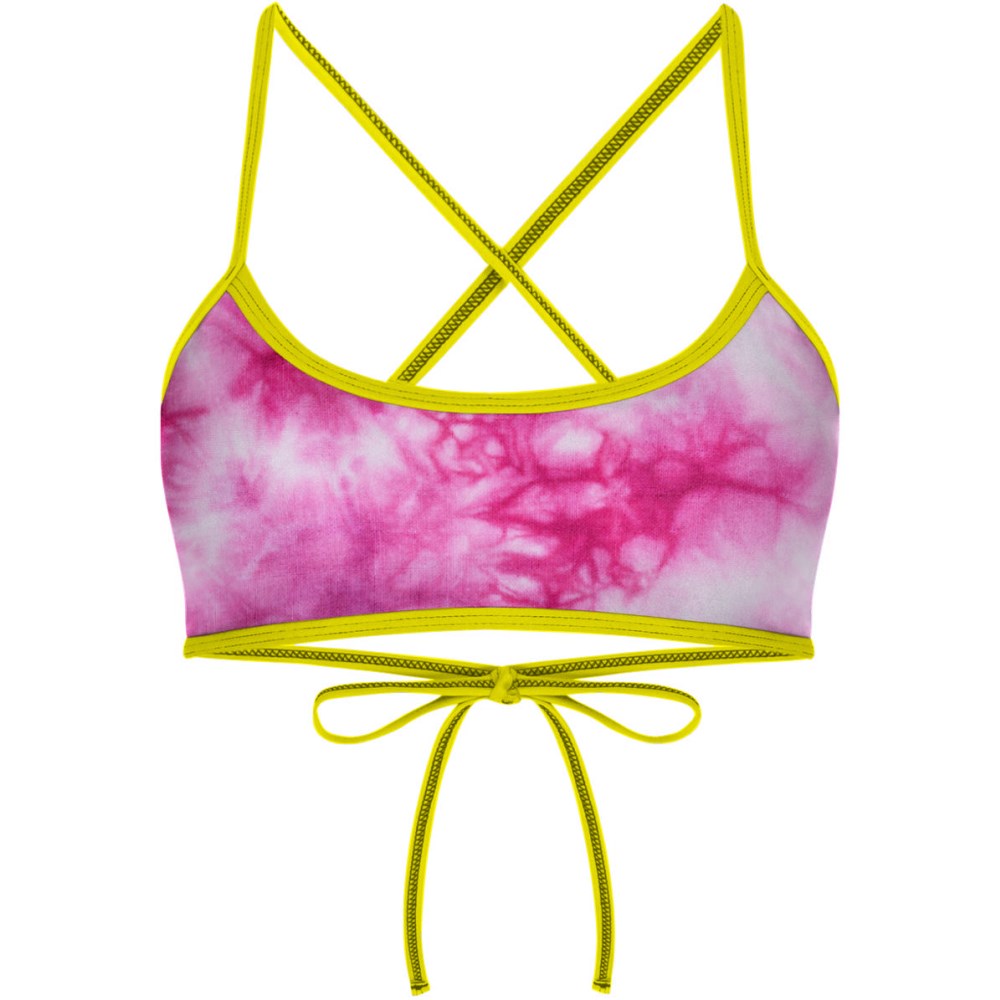 Tie Dye Pink Ciara Tieback Bikini Top