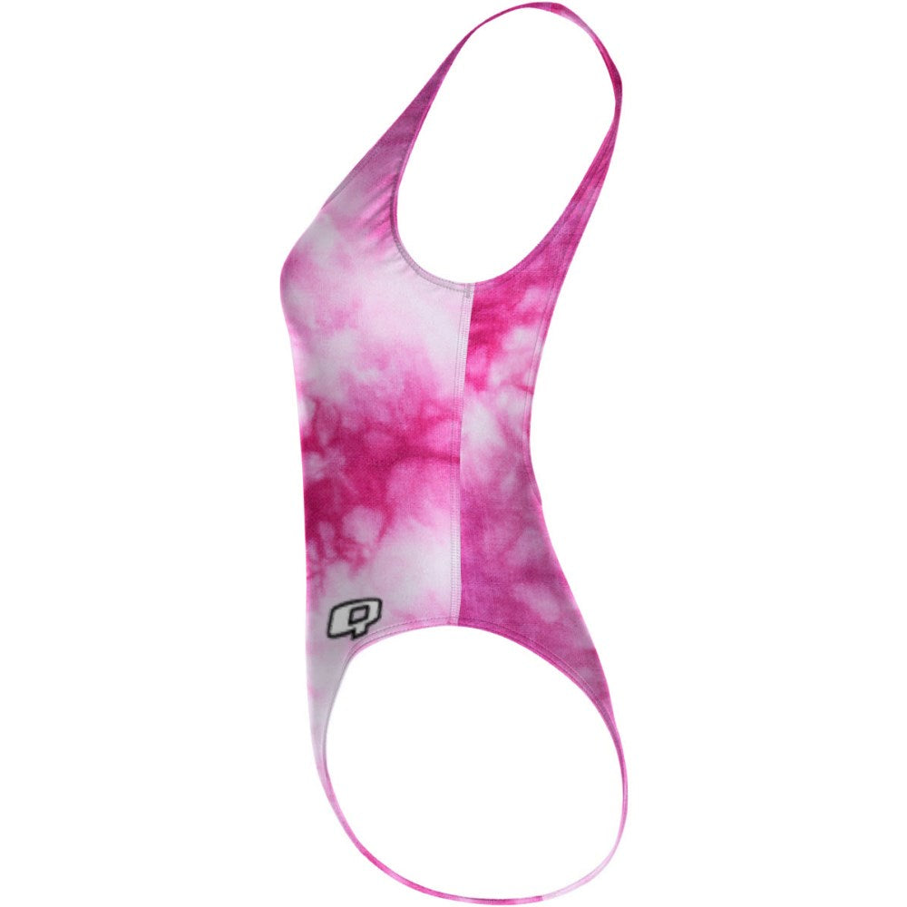 Tie Dye Pink - High Hip One Piece Swimsuit