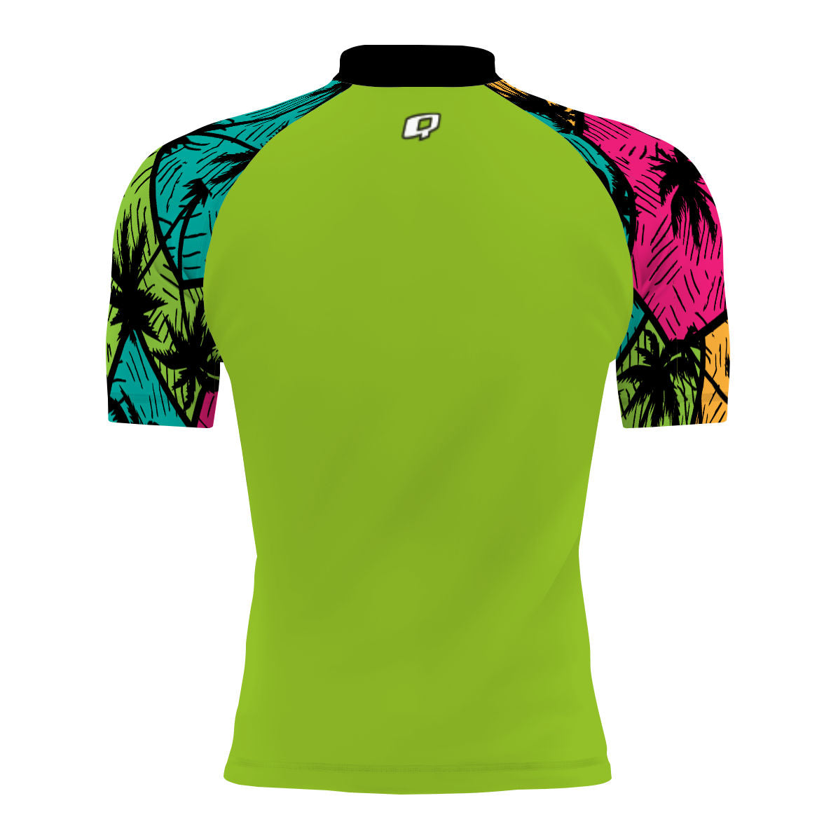 Palms Puzzle - Men's Surf UPF50+ Short Sleeve Rash Guard