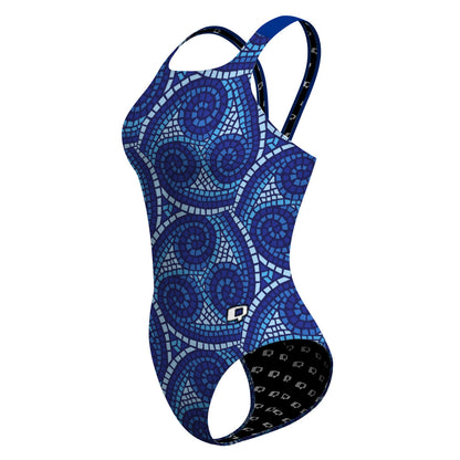 Blue Mosaic - Classic Strap Swimsuit