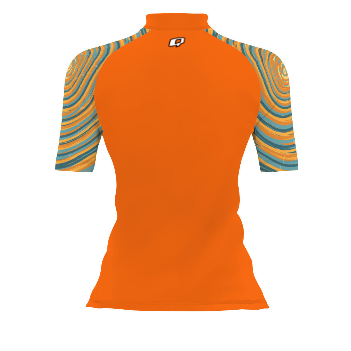 Blue and Yellow Sunset - Women's Surf UPF50+ Short Sleeve Rash Guard
