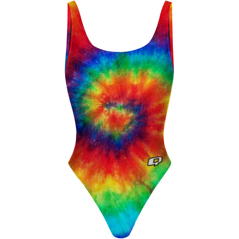 Tie Dye - High Hip One Piece Swimsuit