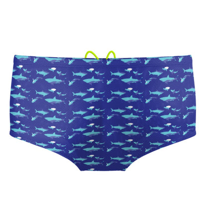 Shark Blue Mesh Drag Swimsuit