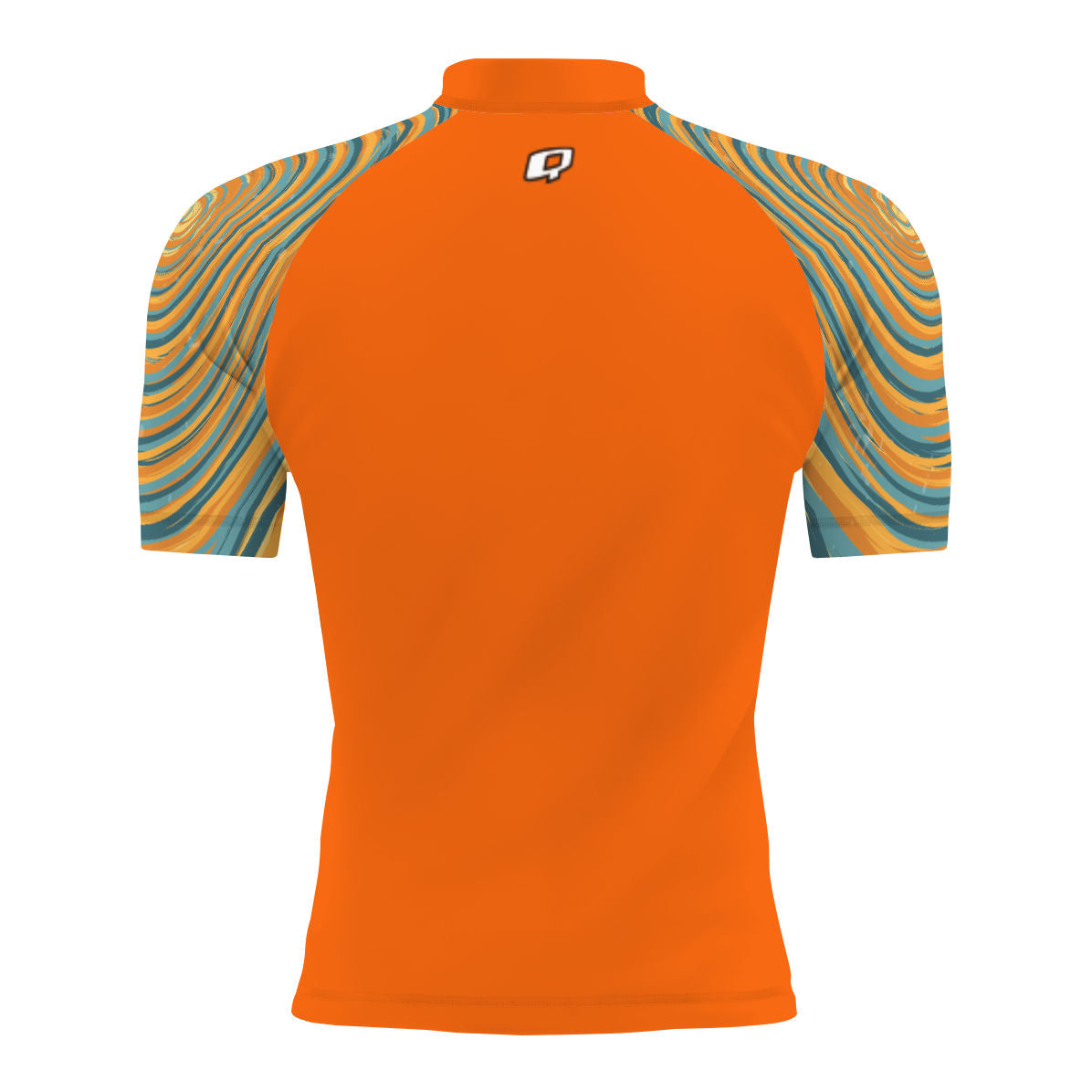 Blue and Yellow Sunset - Men's Surf UPF50+ Short Sleeve Rash Guard