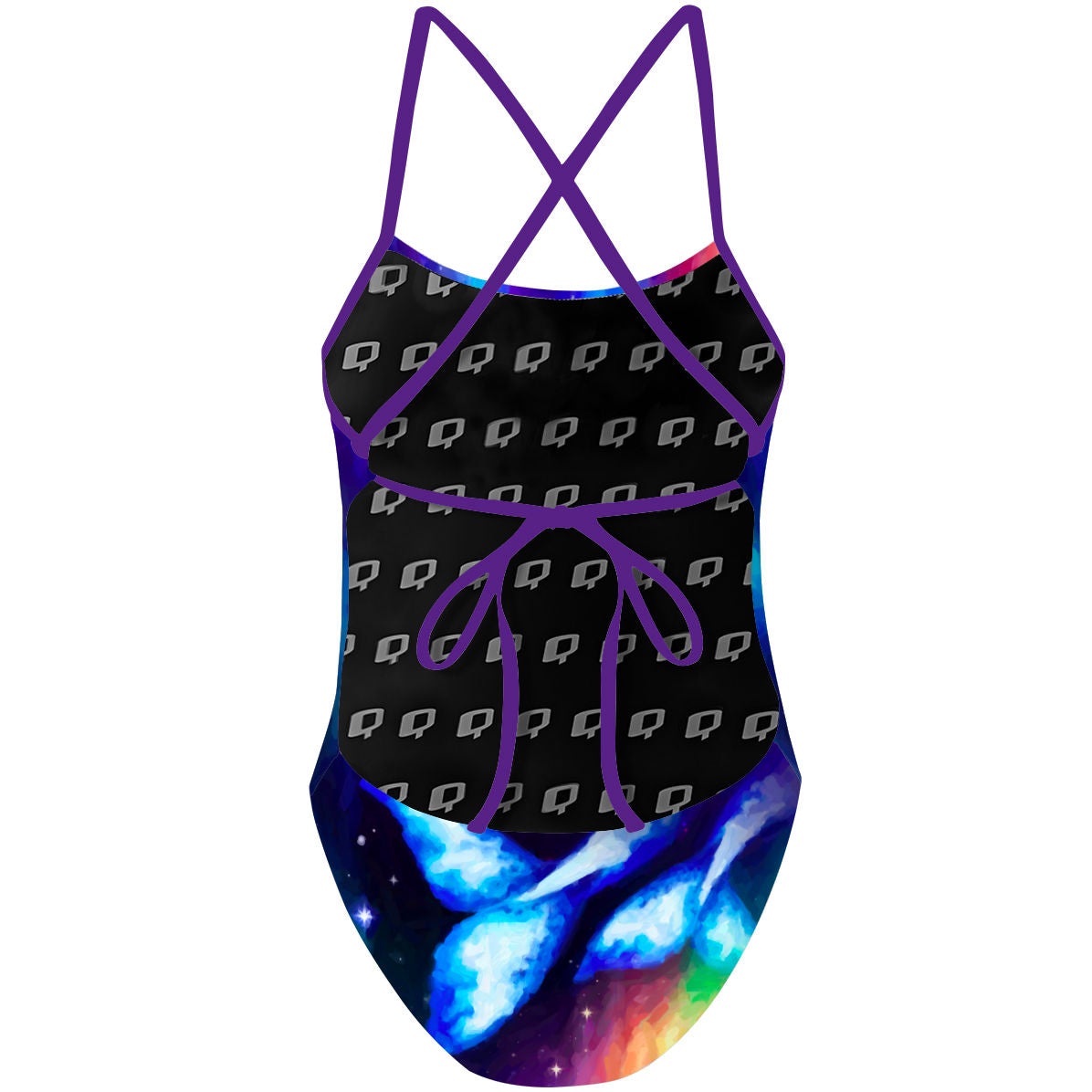 Whale Tail Borealis - Tieback One Piece Swimsuit