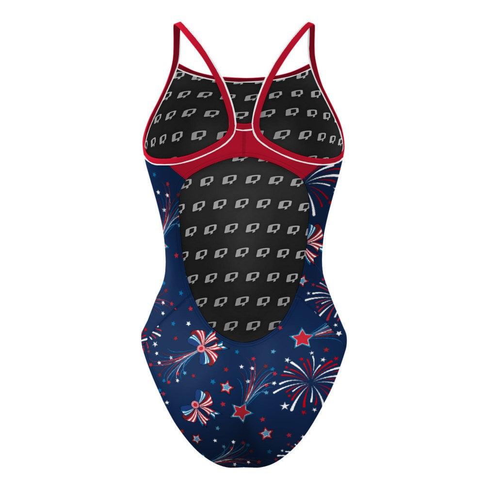 Fireworks Skinny Strap Swimsuit