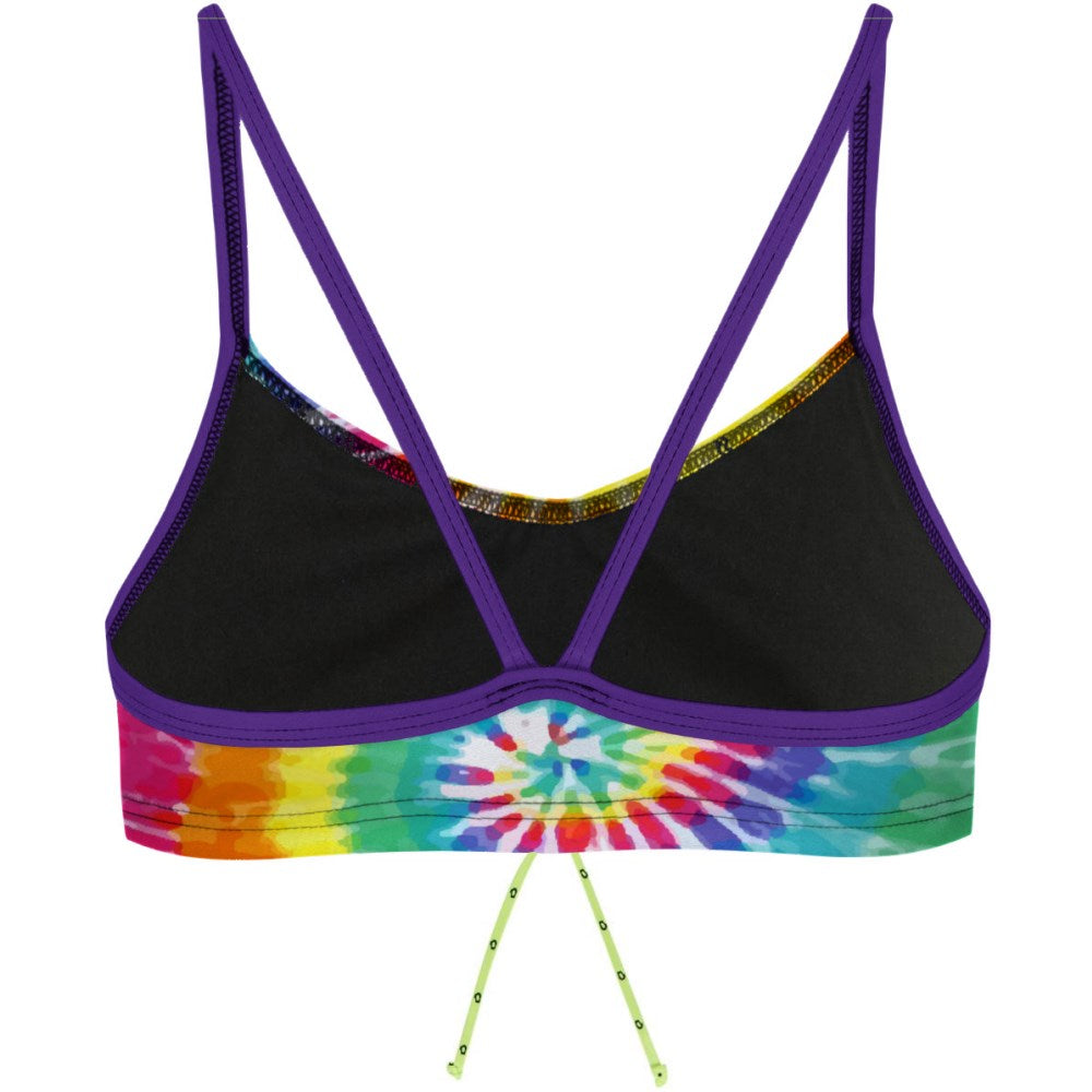 Tie Dye Colors Bandeau Bikini Top