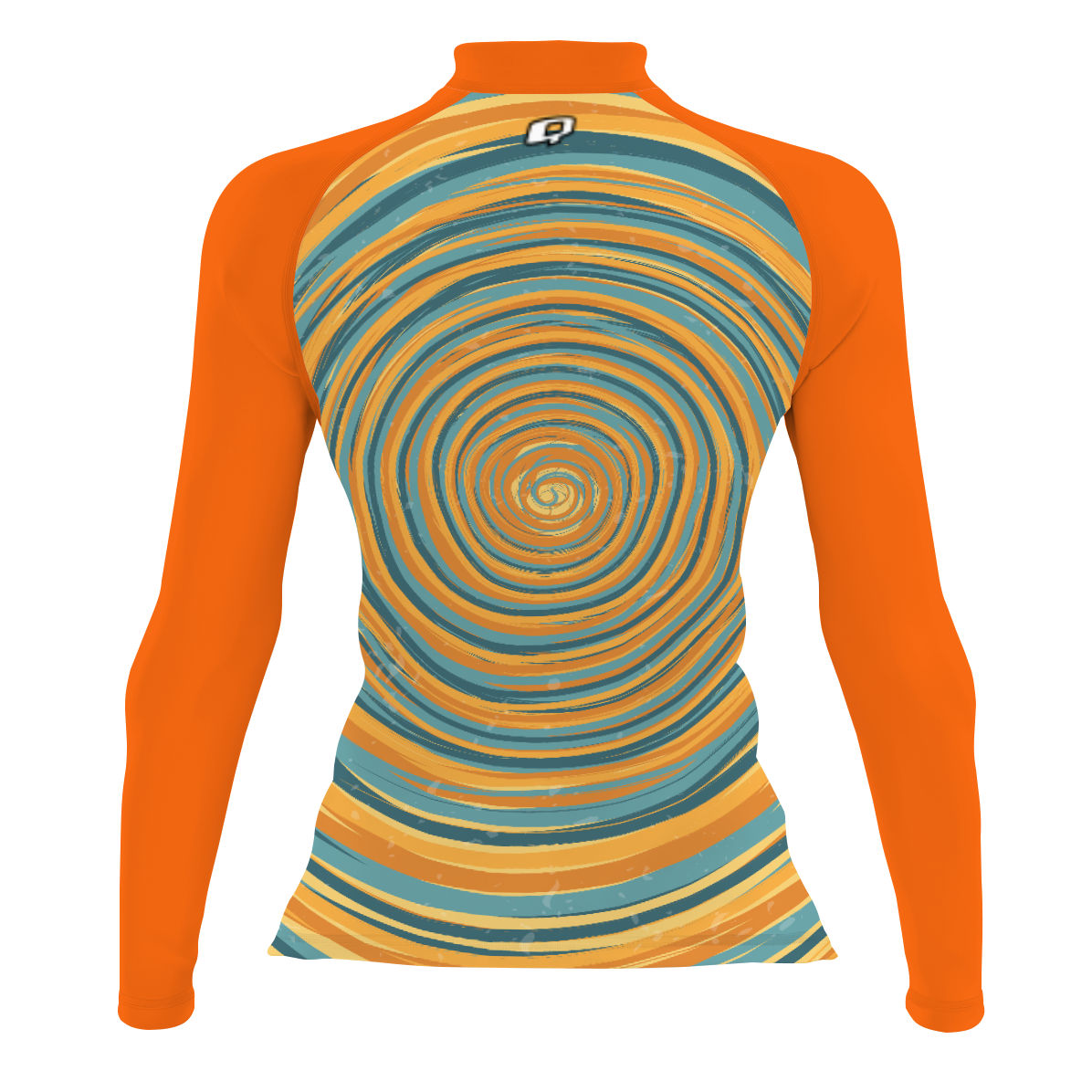 Blue and Yellow Sunset V1 - Women's Surf UPF50+ Long Sleeve Rash Guard