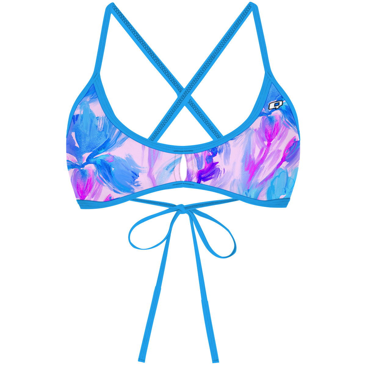 Pastel Flowers - Demi Tieback Bikini Top