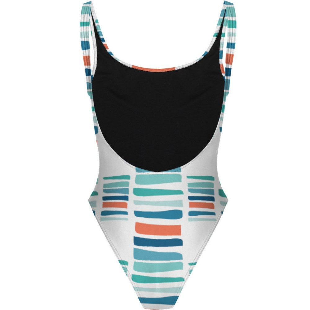 Blocks - High Hip One Piece Swimsuit