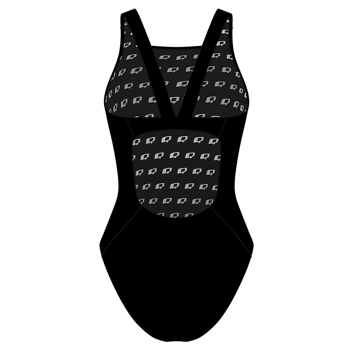 Solid Black - Classic Strap Swimsuit