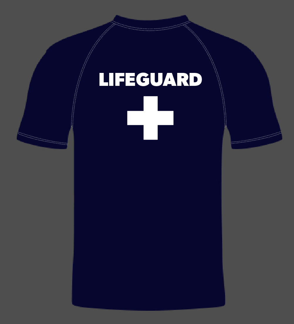 Big Blue/ Life guard Short Sleeve Teaching Rash Guard
