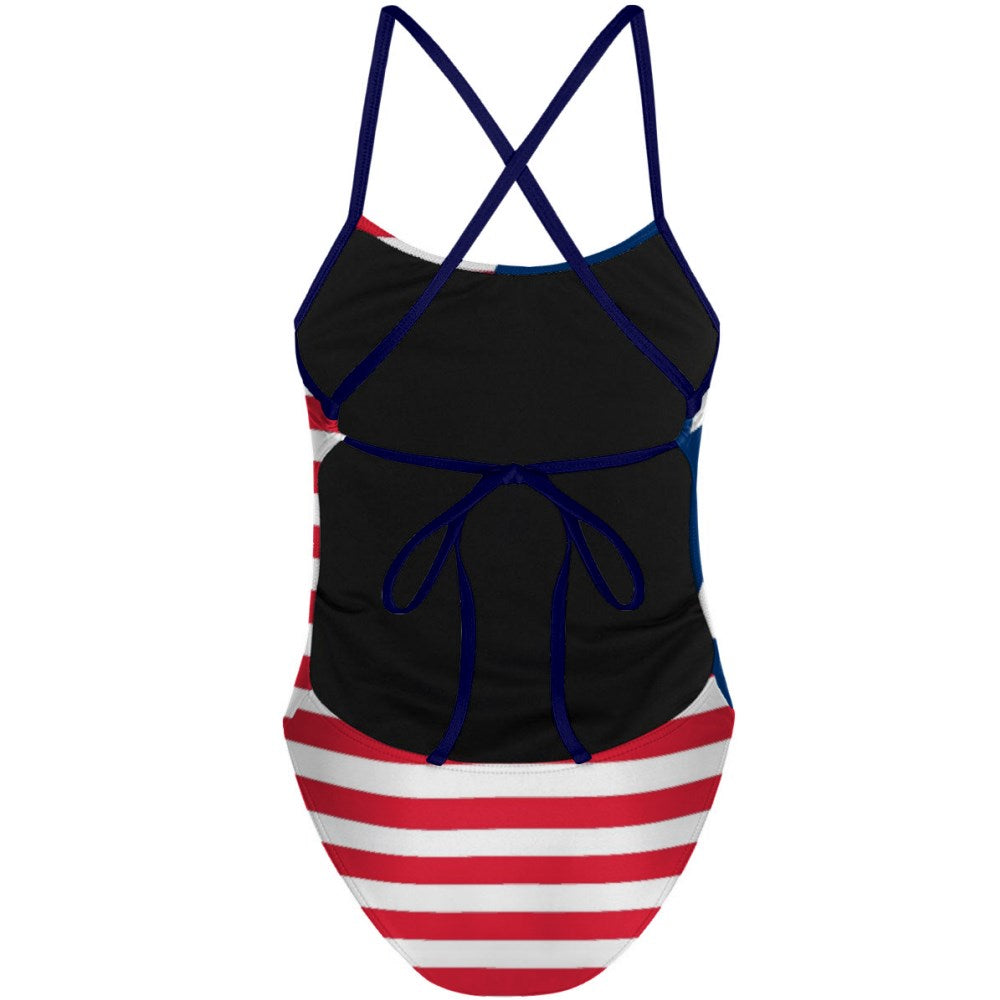 Stars and Stripes - Tieback One Piece Swimsuit