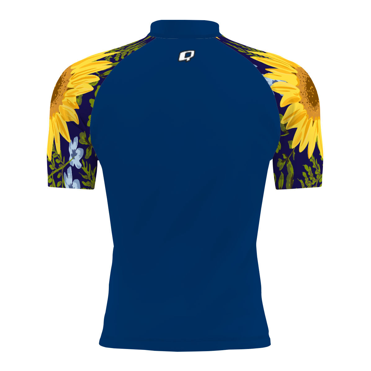 Blue Sunflower - Men's Surf UPF50+ Short Sleeve Rash Guard