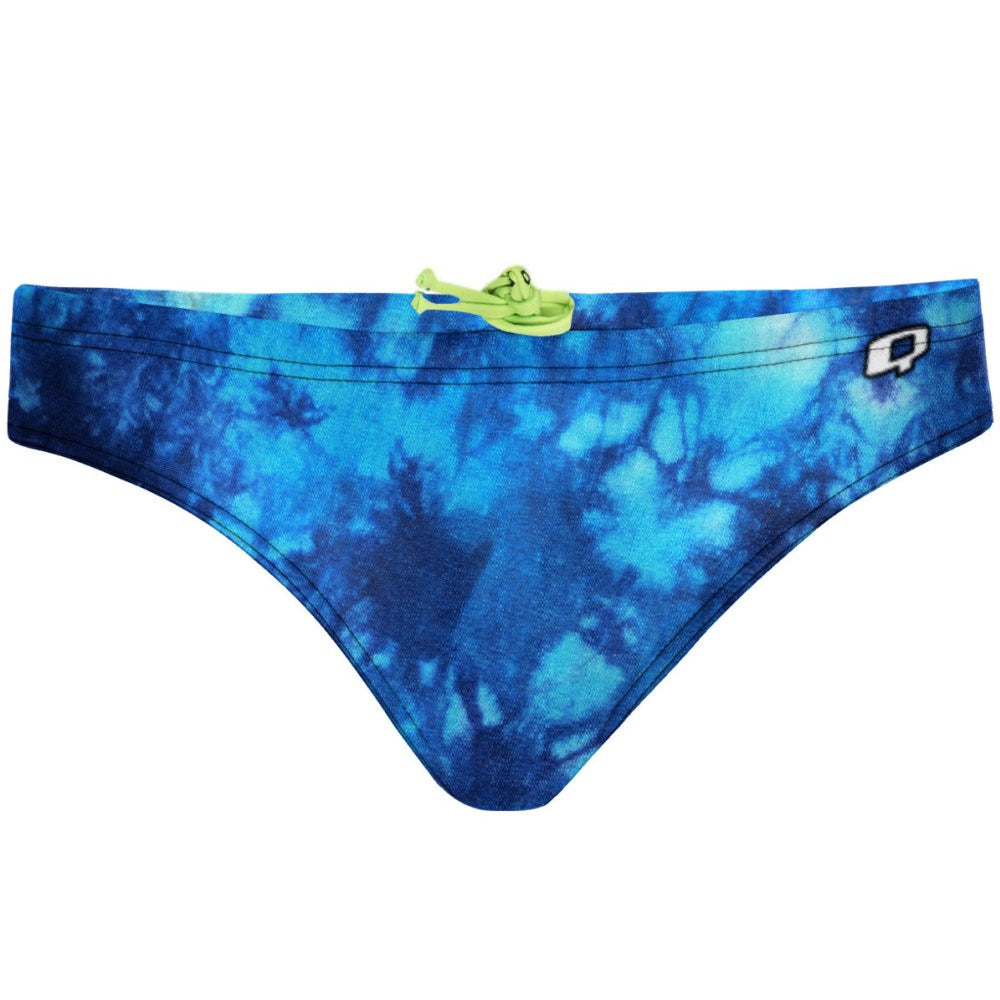 Tie Dye Blue Bandeau Bikini Bottom