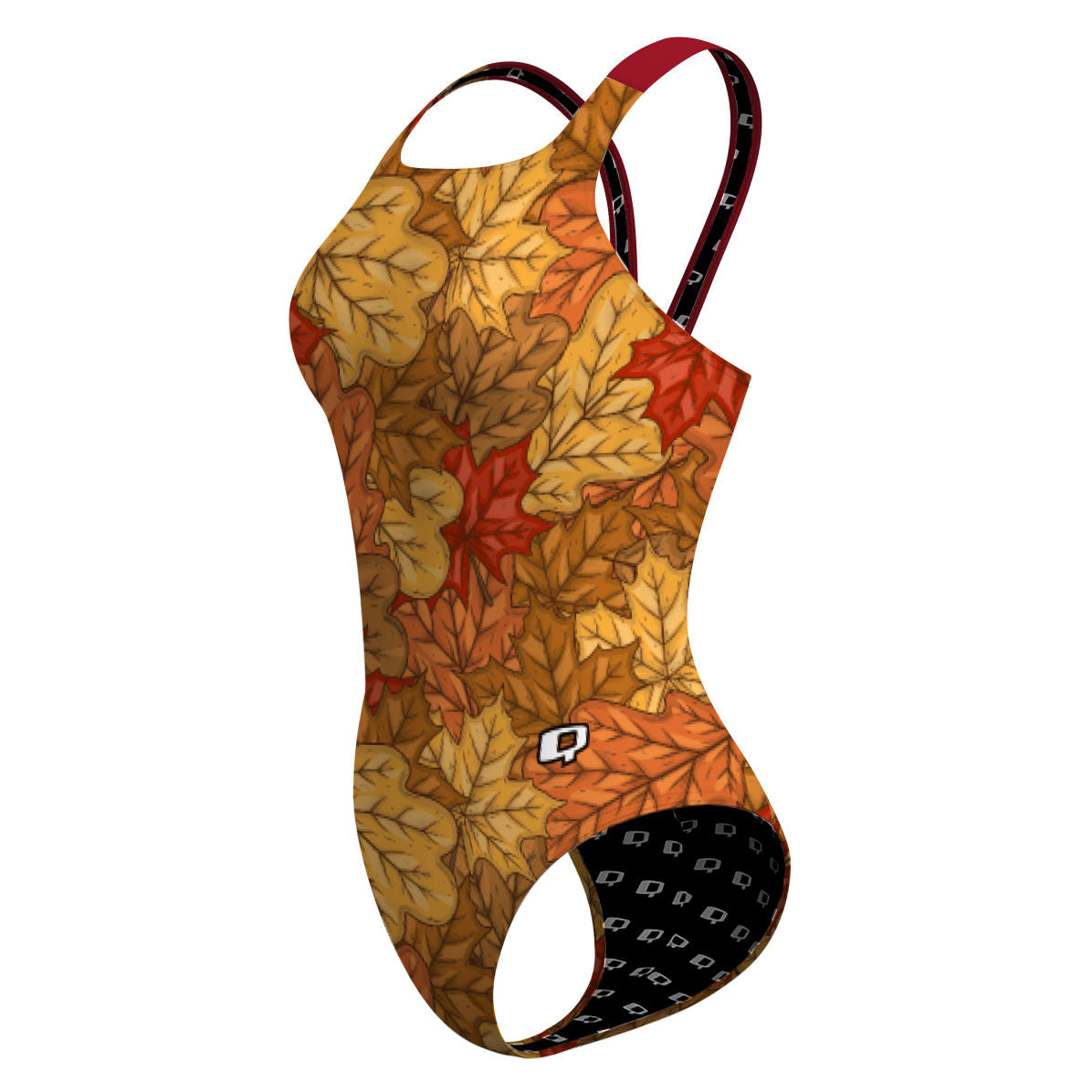 Yellow Leafs Classic Strap Swimsuit