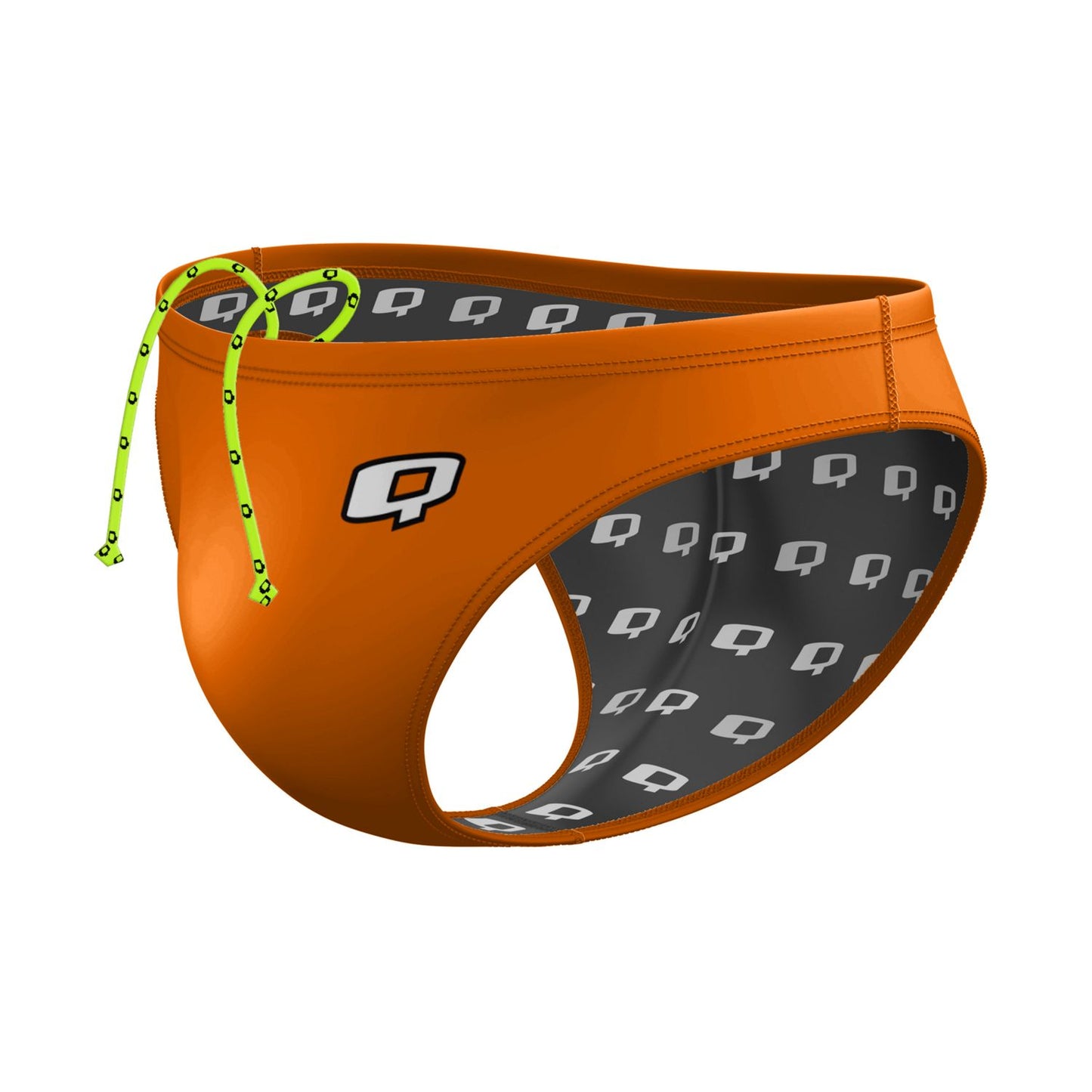 Orange Solid Waterpolo Brief Swimwear