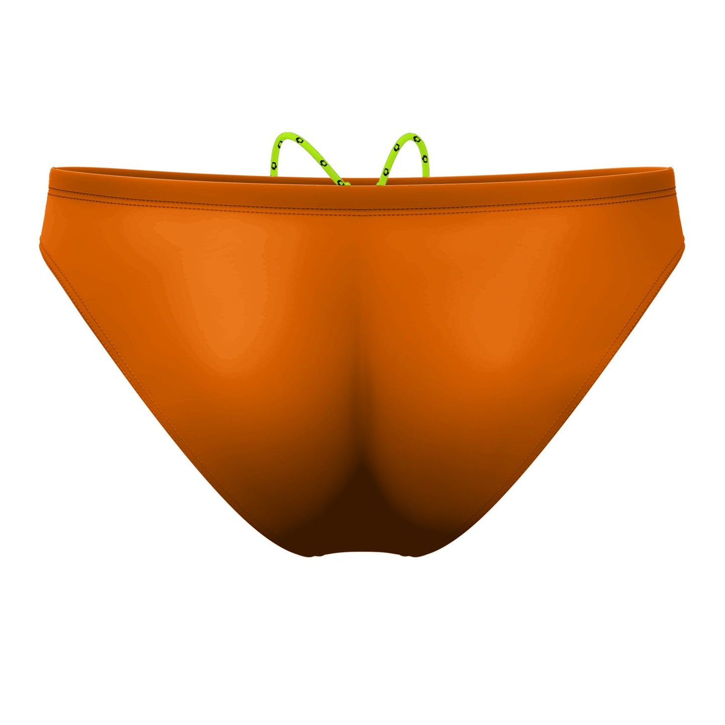 Orange Solid Waterpolo Brief Swimwear