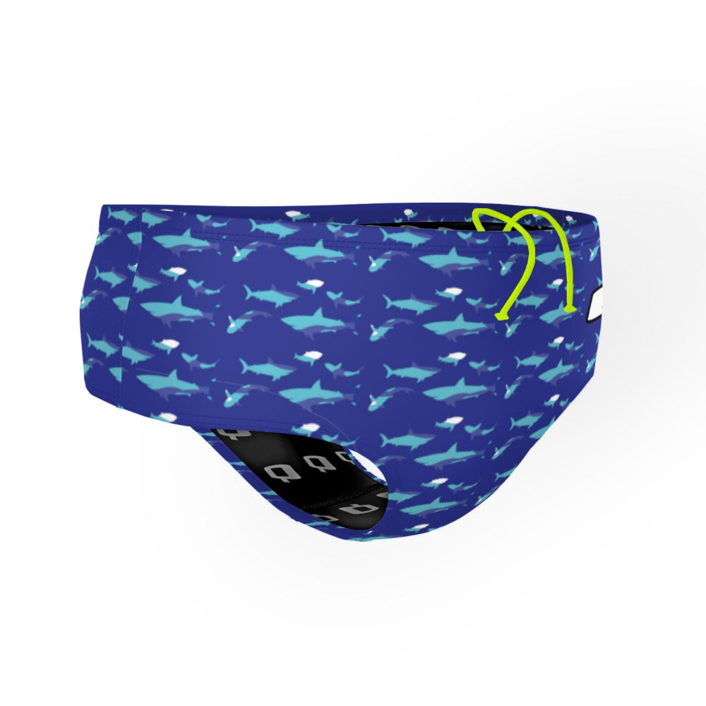 Shark Blue Classic Brief Swimsuit