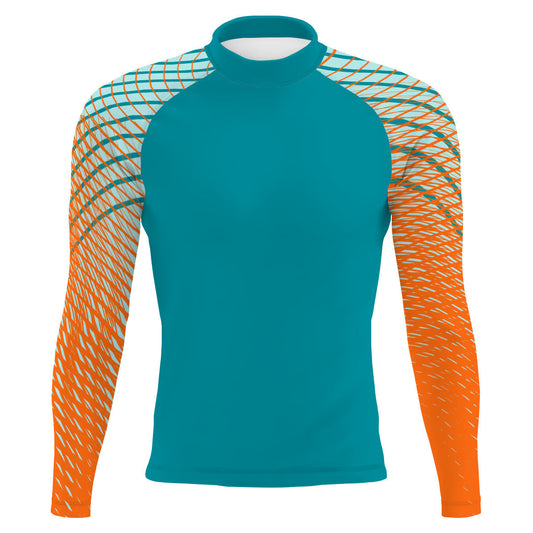 Bengal Stripes - Men's Surf UPF50+ Long Sleeve Rash Guard