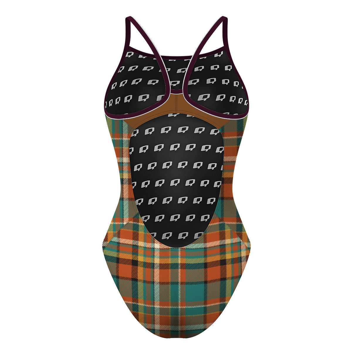 Fall Tartan Skinny Strap Swimsuit