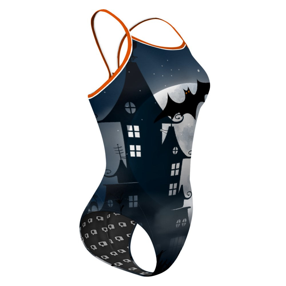 Scary Bats Skinny Strap Swimsuit