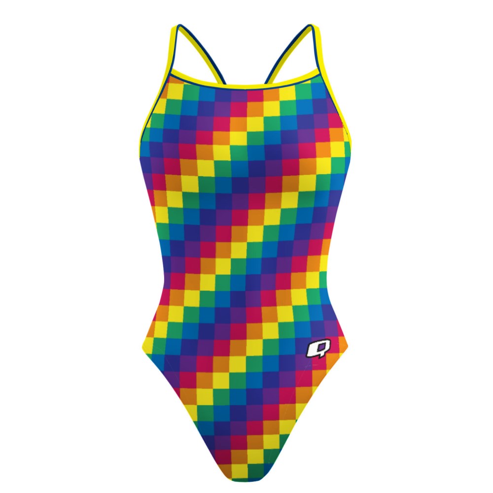 Mosaic Pride Skinny Strap Swimsuit