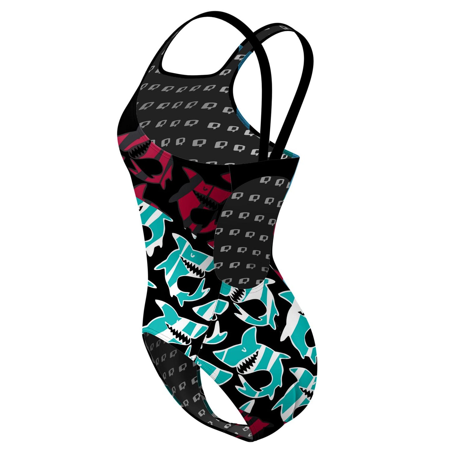 Shark Attack Classic Strap Swimsuit