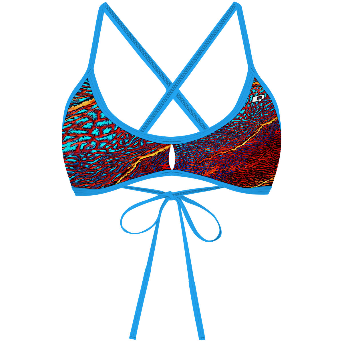 Breath of the Red Coral - Demi Tieback Bikini Top