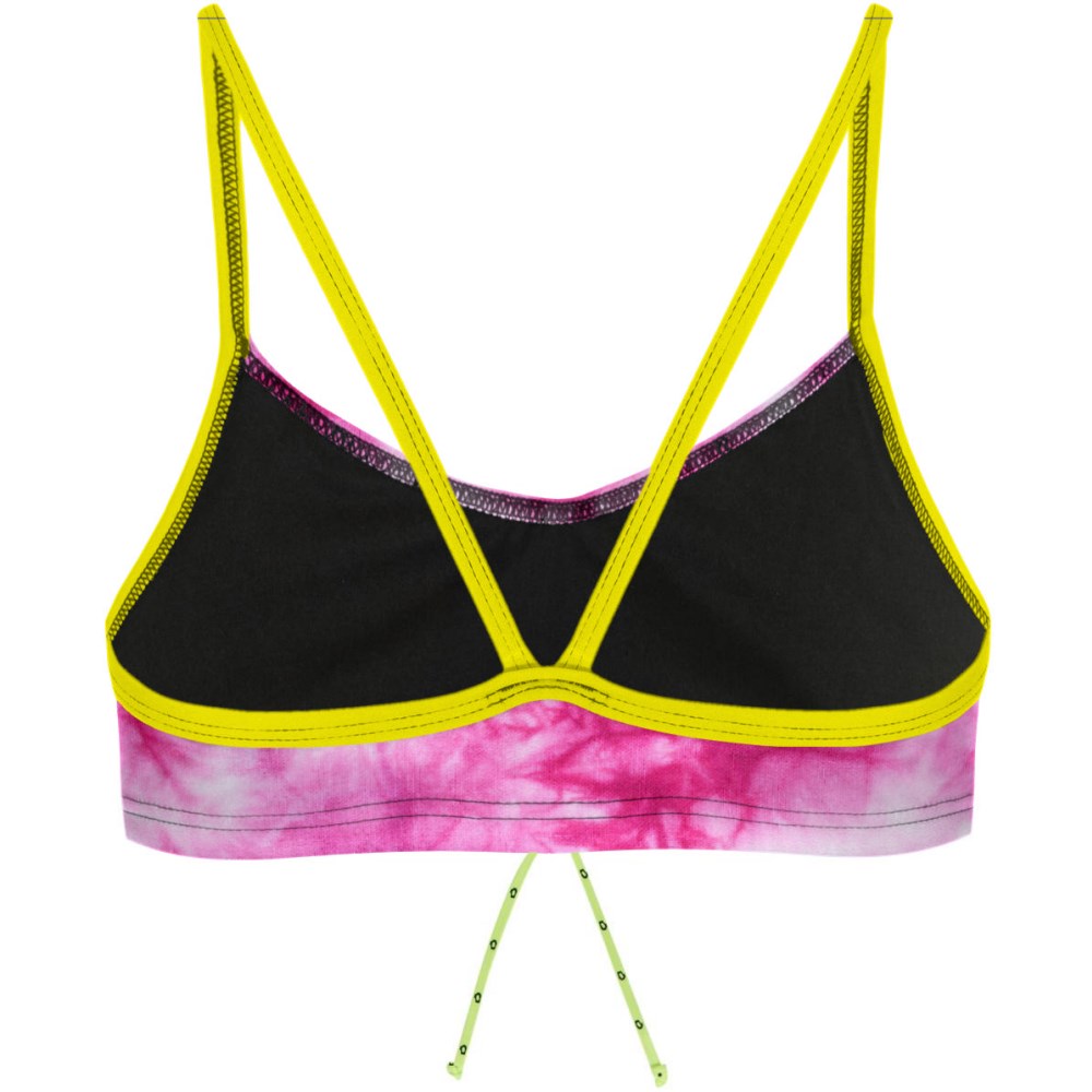 Tie Dye Pink Bandeau Bikini Top