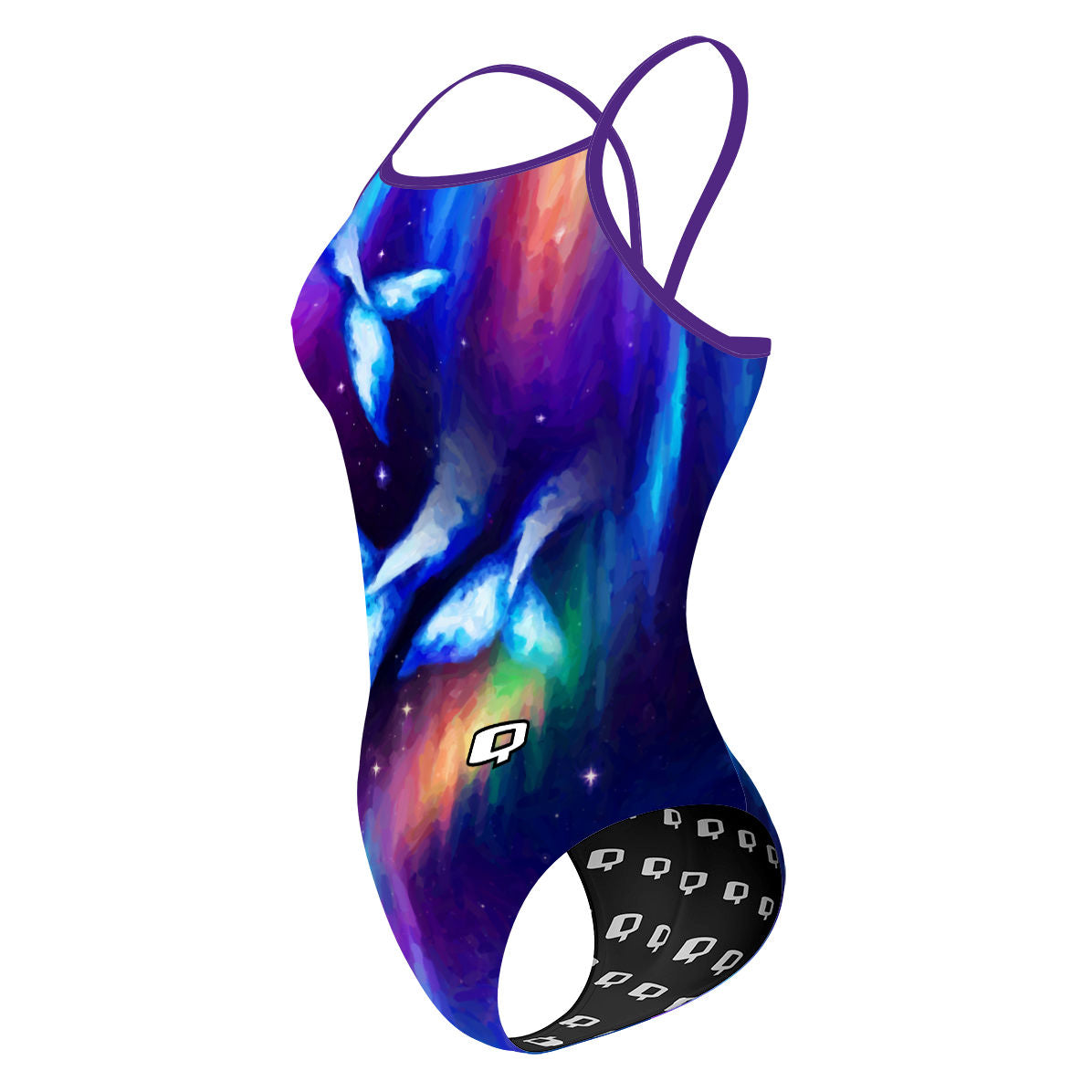 Whale Tail Borealis - Sunback Tank Swimsuit