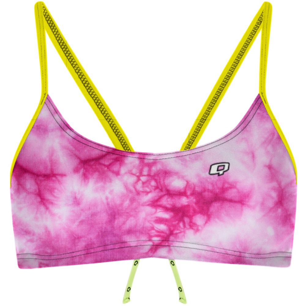 Tie Dye Pink Bandeau Bikini Top