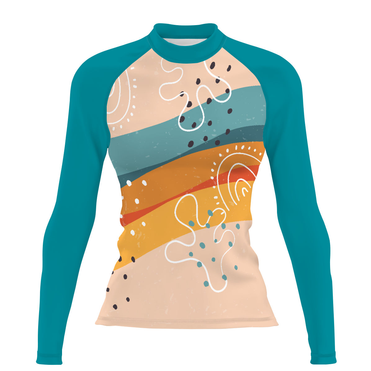 Sunset Strips V1 - Women's Surf UPF50+ Long Sleeve Rash Guard