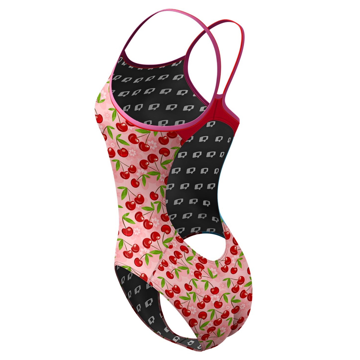 Cherry Picked Skinny Strap Swimsuit