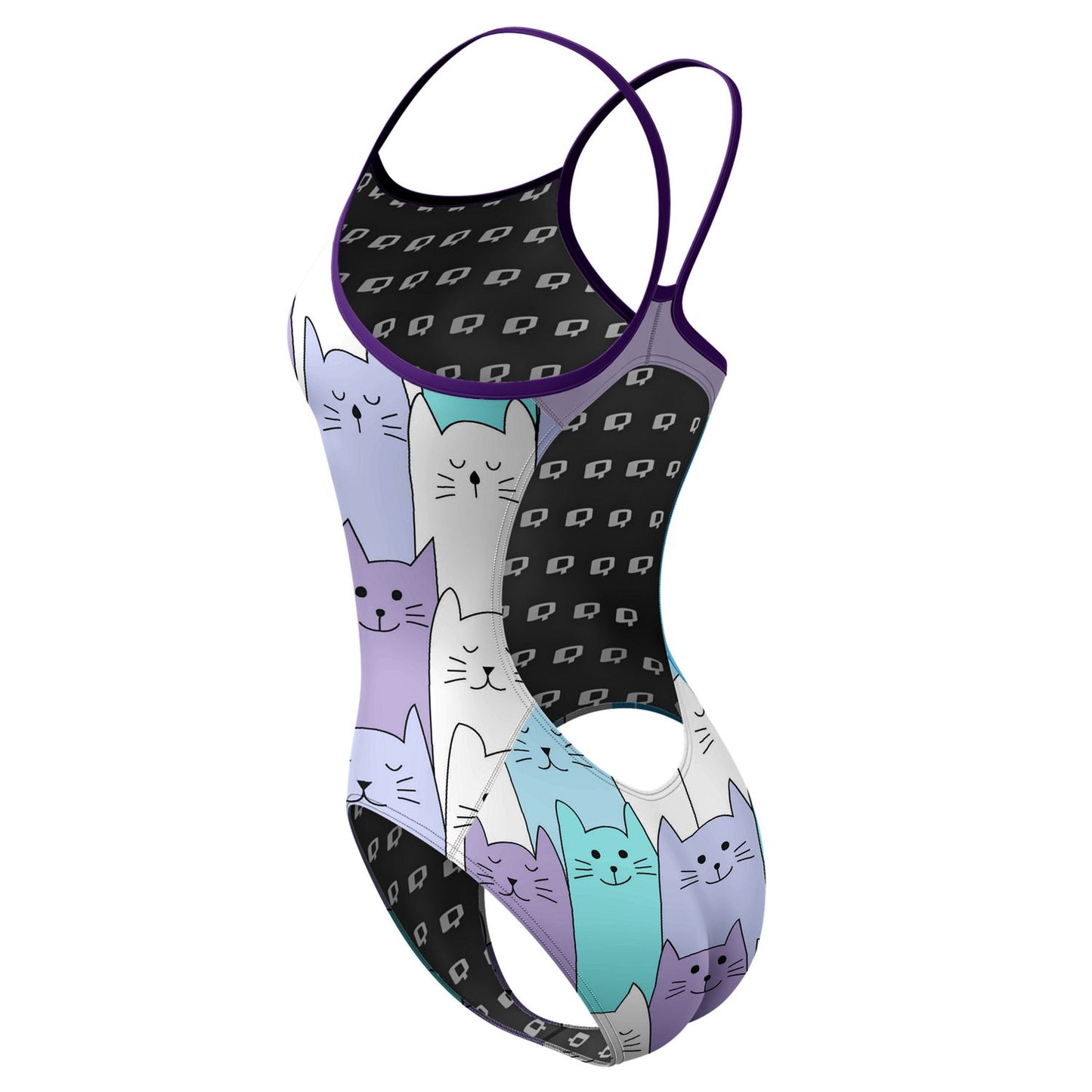 Cats Skinny Strap Swimsuit