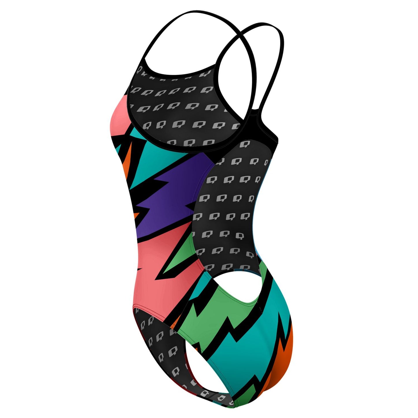Double Strike Skinny Strap Swimsuit