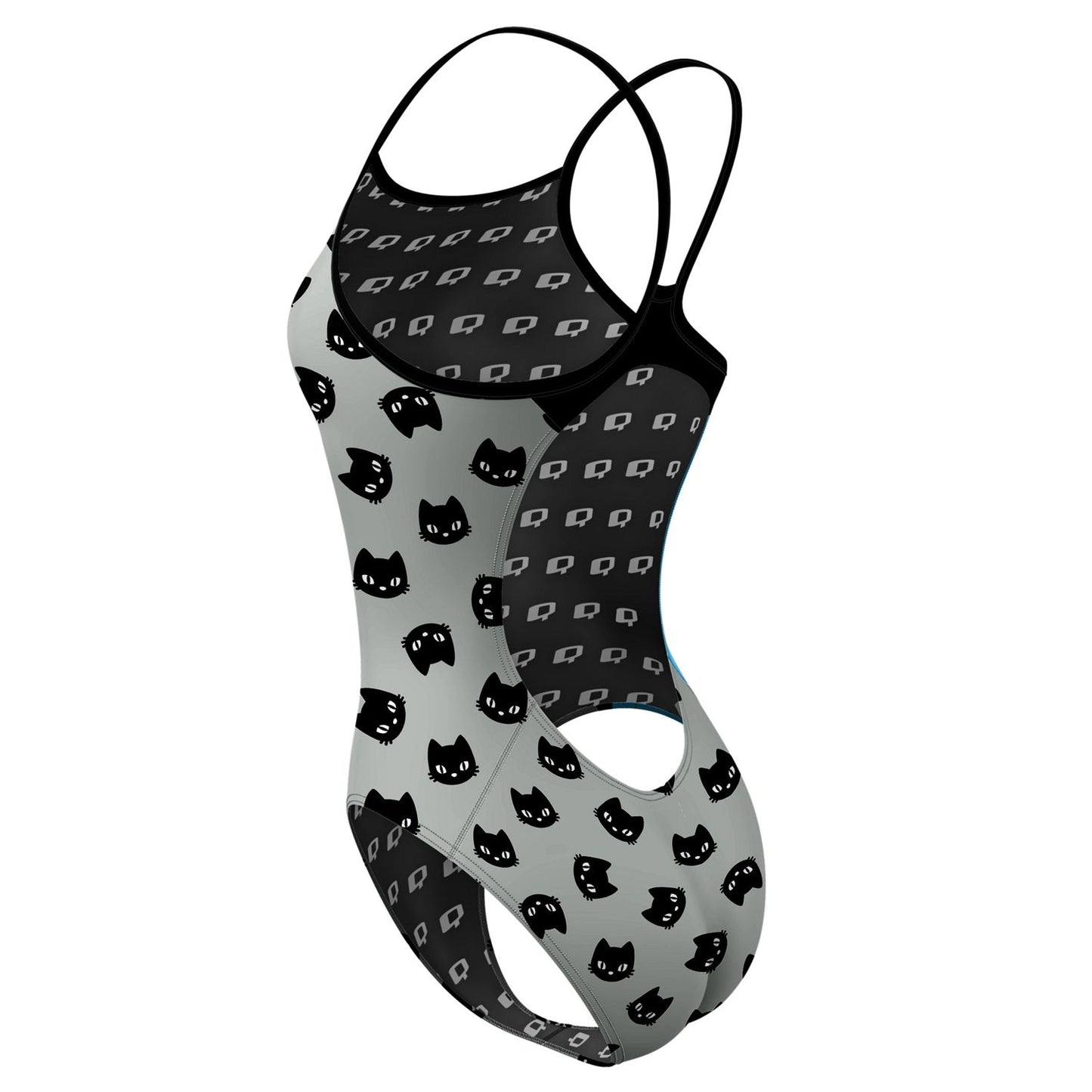 Black Cat Skinny Strap