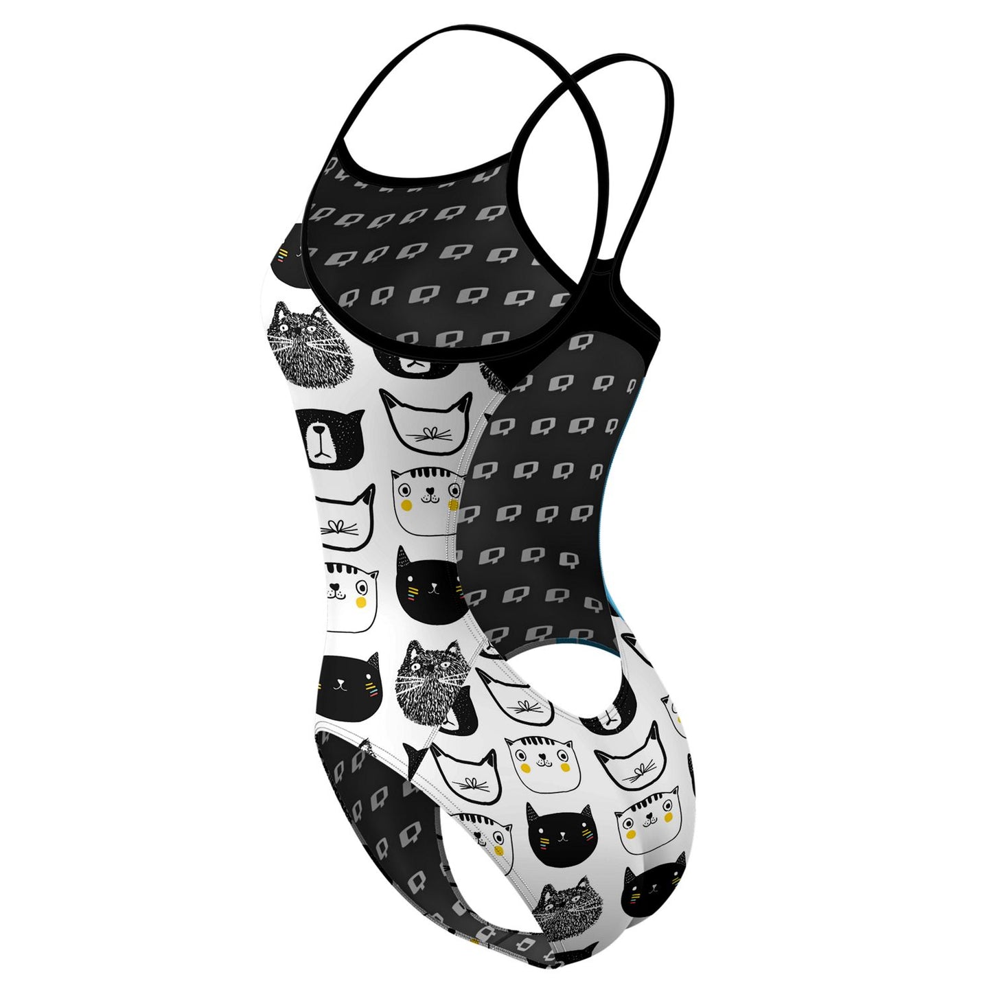 Caturday Skinny Strap Swimsuit